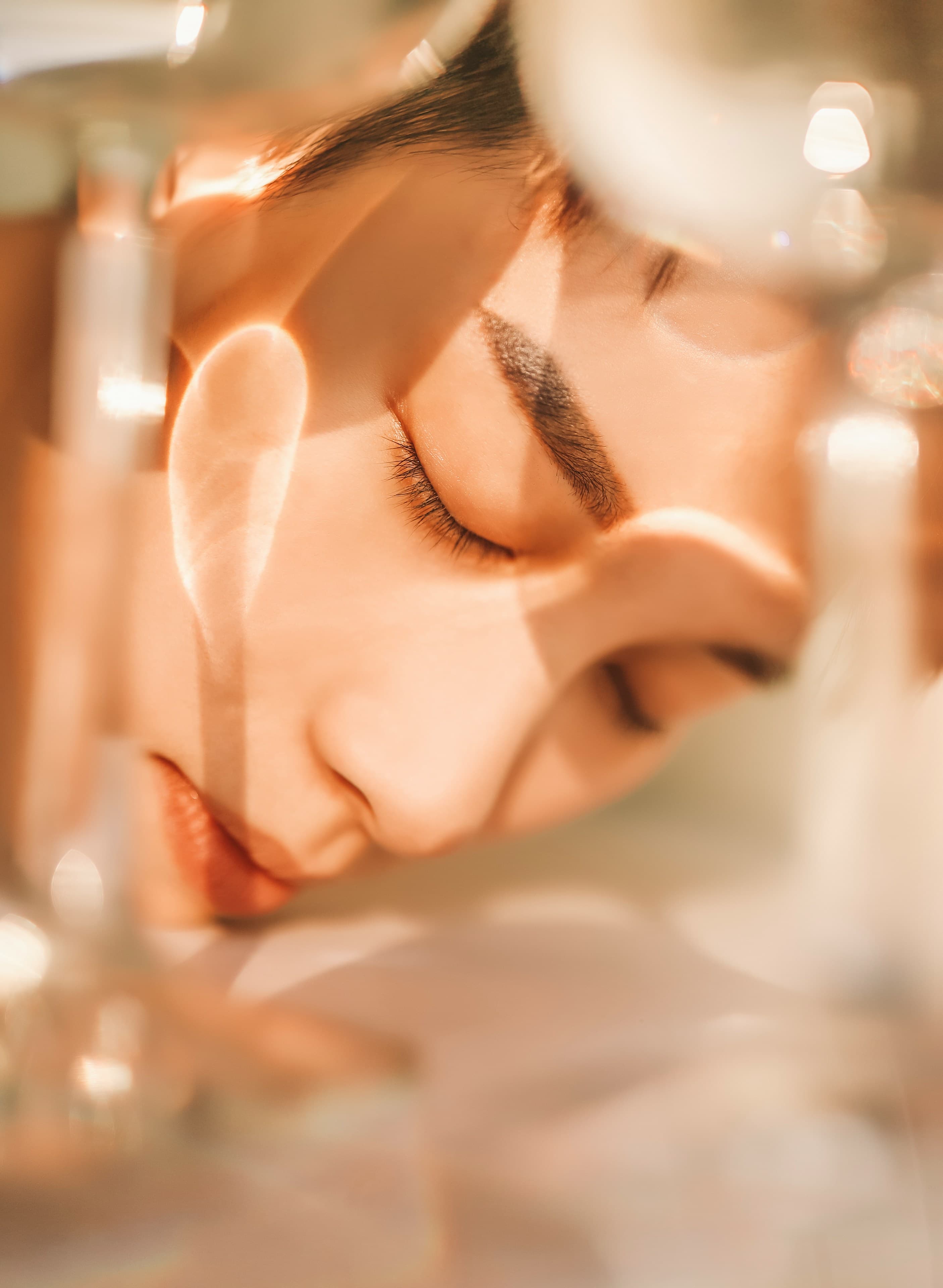 Close-up of radiant skin